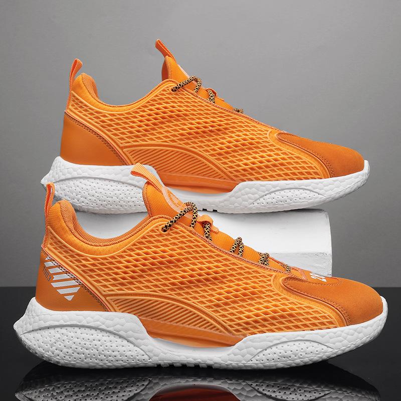 

Модная мужская обувь, летняя универсальная новая спортивная обувь, мужская повседневная обувь 2024 года, модная легкая дышащая студенческая обувь, тренд 44 оранжевый