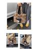 2025 Women's Large Fluffy Leopard Print Shoulder Tote Bag