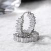 BELLA BOX High-quality Silver Color/Gold Color Earrings Women Wedding Party Hoop Earring Versatile Luxury Zircon Jewelry