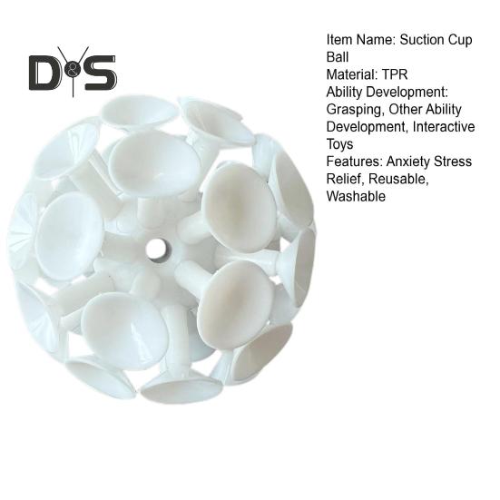 9CM 3D Suction Cup Ball Anxiety Stress Relief TPR Sticky Ball Toss Game Reusable Lightweight Mini Portable Kids Adults Sphere Toy