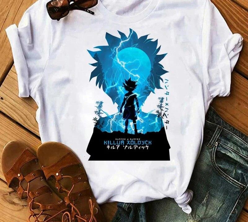 Japanese Anime Hunter x Hunter Graphic Print T Shirt Fashion Casual Vintage Short Sleeve Plus Size T Shirt Women