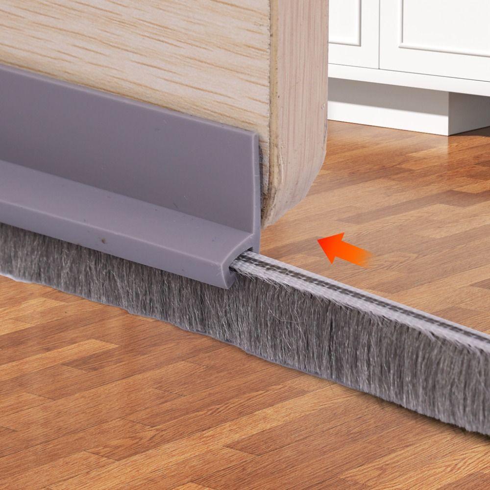1M Selvklebende Dørbunn Lydløs Børste Lengde Justerbar Spalte Lydisolert Tape