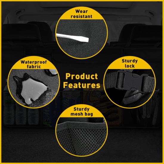 Car Trunk Organizer Oxford Interior Accessories Back Seat Storage Bag 8 Pocket K