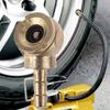 Auto 1/4" Hose Barb Air Chuck Brass Tire Inflator Lock Air Compressor Connector