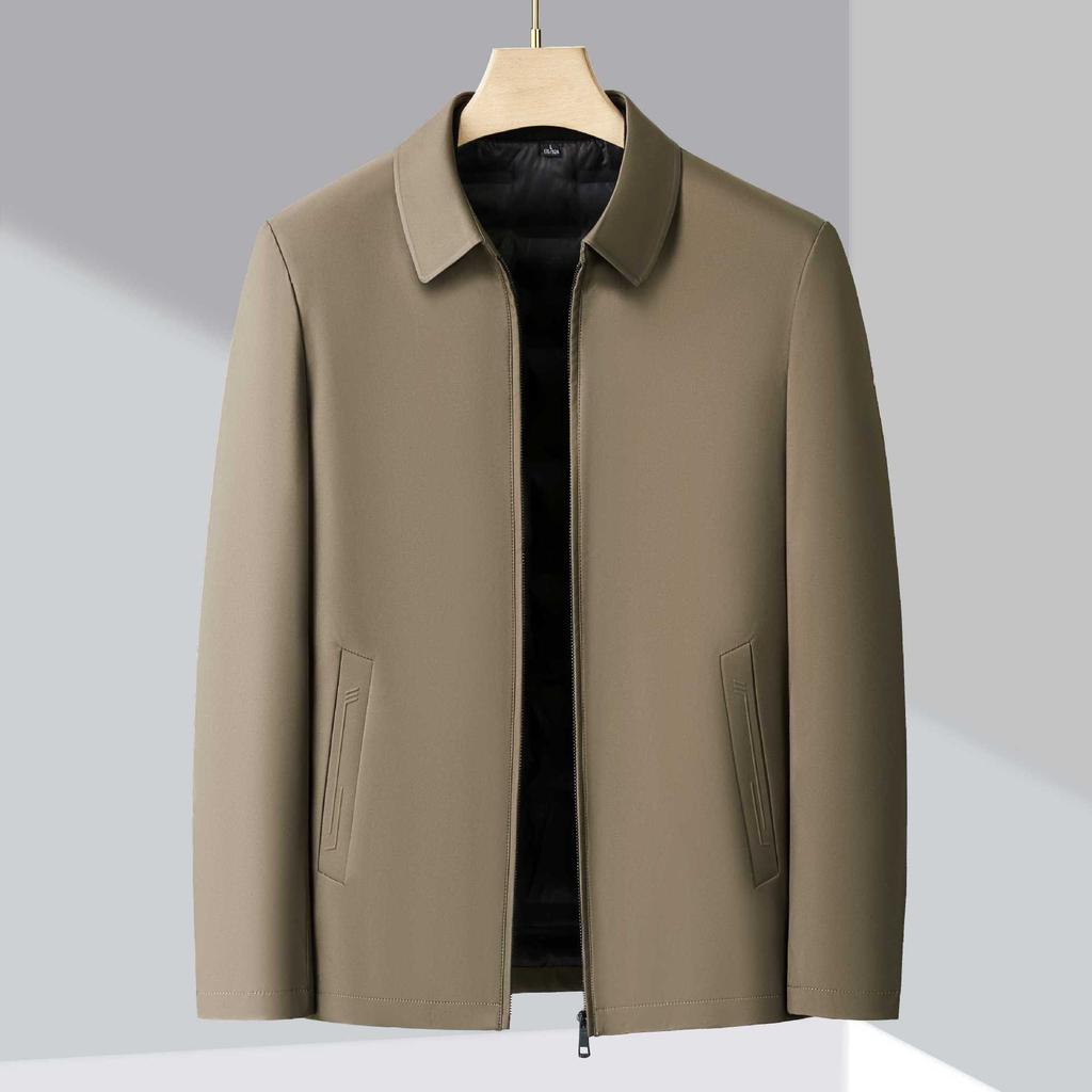 New High-end Men's Down Jacket Thickened Warm Autumn and Winter Jacket Business Casual Middle-aged Dad Outfit