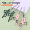 Professionelle Hundehaarschere Edelstahl Schere mit runder Spitze Haustiere Katze Hund Langlebig Sicherheit Haar Hundefrisierzubehör