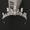 Black Baroque Crown Tiara Bride Eighteen Female Bar Mitzvah Birthday Princess Crown