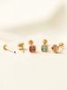 Minimalpiercing 14K Internal Mini-Me Square Cubic Labret Piercing