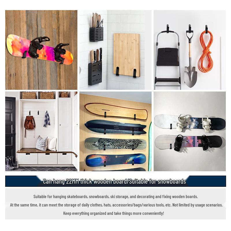 Wall-Mounted Surfboard, Bodyboard & Skateboard Metal Hanger Bracket