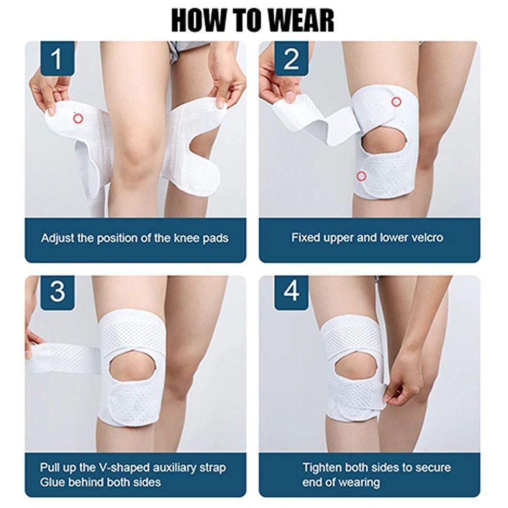 Breathable Elastic Knee Wrap Side Stabilizers Knee Compression Sleeve  Sports Running