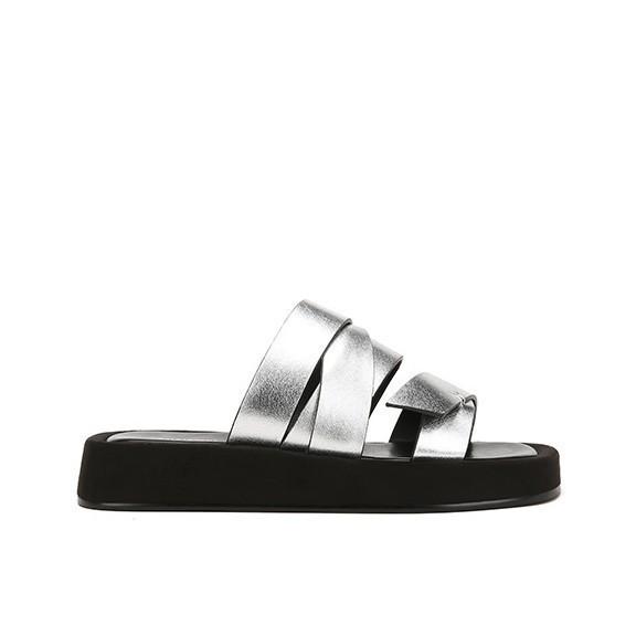 

Оберните квадратную голову на платформе, сандалии с перекрестными ремешками, женские, летние, на платформе, повседневные, пляжные, шлепанцы на одном ремешке 40