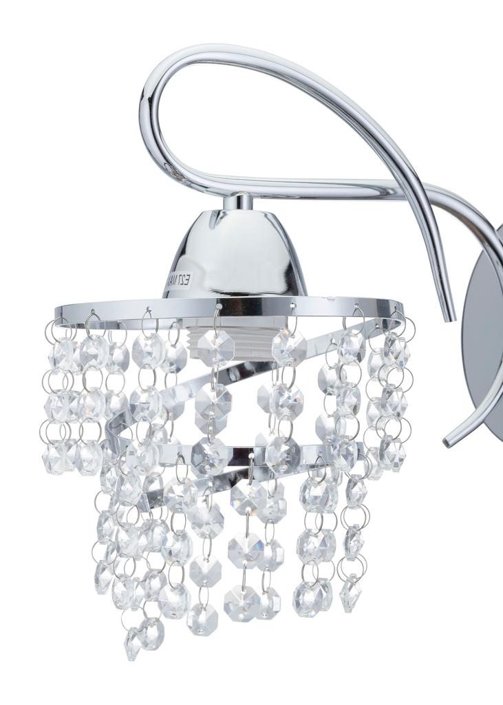 Kinkiet Kryształowy Crystal Srebrny