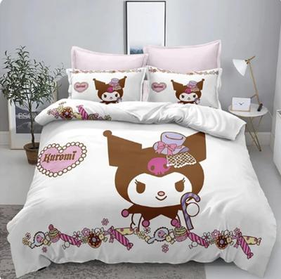 Kuromi Printed Cartoon Quilt Cover for Children Cute Sanrio Soft Customizable Bedding Custom Made Home Bedroom