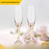 Light Luxury Crystal Enamel Pearl Champagne Flutes