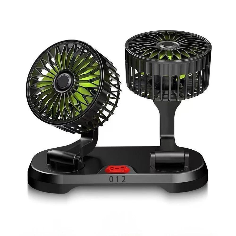 

Портативный автомобильный вентилятор, перезаряжаемый, вращающийся на 360°, двухголовочный вентилятор для охлаждения автомобиля, электрические вентиляторы для дома, стола, офиса, автомобиля, летние вентиляторы