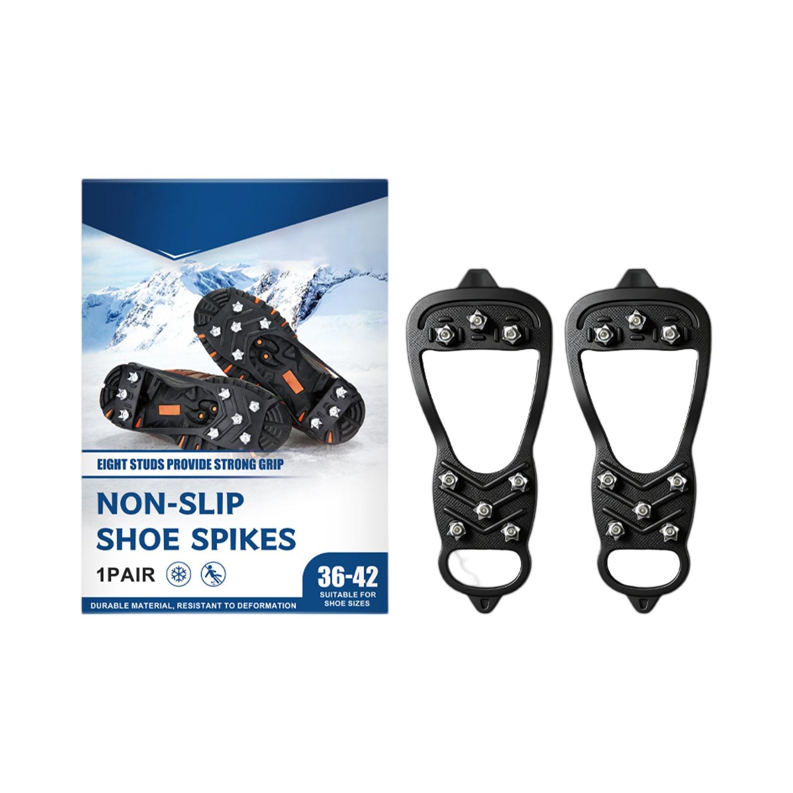 

Crampon Boots Outdoor Ice Cleats Snow-Gripping Overshoes Winter Ice Climbing Boots Mountaineering Spikes One Size