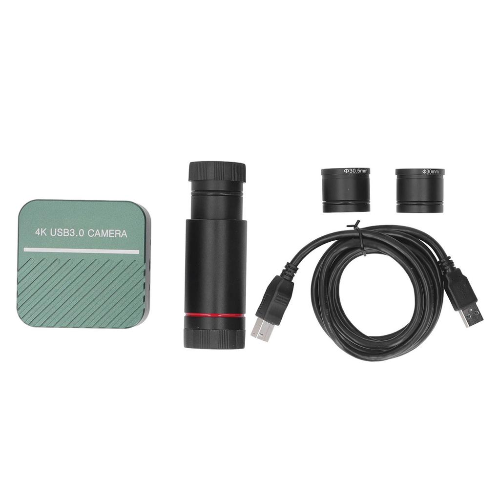 Electronic Microscope Camera 4K 8MP USB3.0 Electronic Digital Eyepiece with 0.5X Lens and 30mm 30.5m