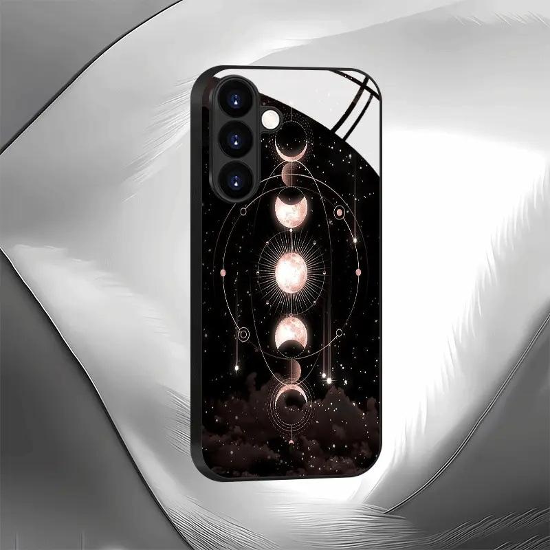 

Чехол из закаленного стекла со звездами для Samsung Galaxy S26 S25 S24 S23 S22 S20 FE/Ultra/Plus, противоударная задняя крышка Galaxy S26