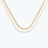 Simple Hip-Hop Neutral Style Men And Women With The Same Metal Double-Layer Chain Stacked With Titanium Steel 18K Necklace Collarbone Chain