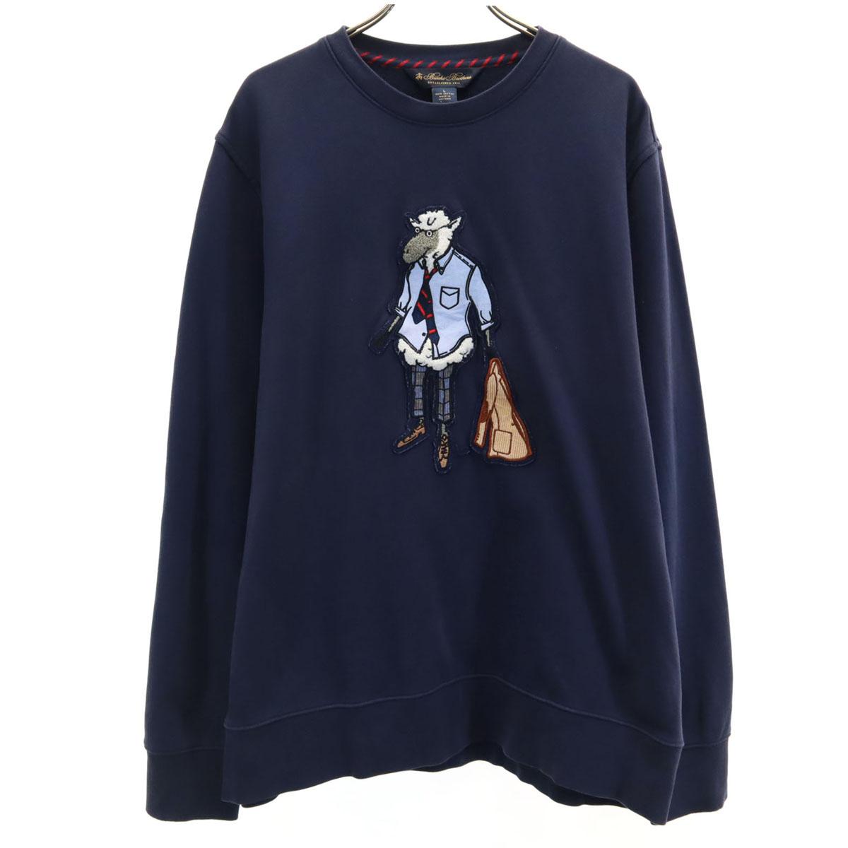 

Brooks Brothers Mascot Henry Long sleeve trainer L Navy sweat Men s Used