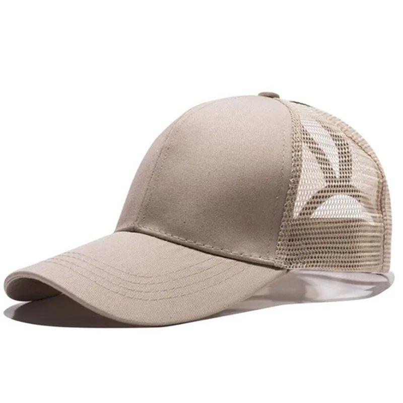 2026 New Ponytail Baseball Cap Summer Women's Adjustable Black Hat Messy Cap Casual Cotton Girl Snapback Mesh Cap