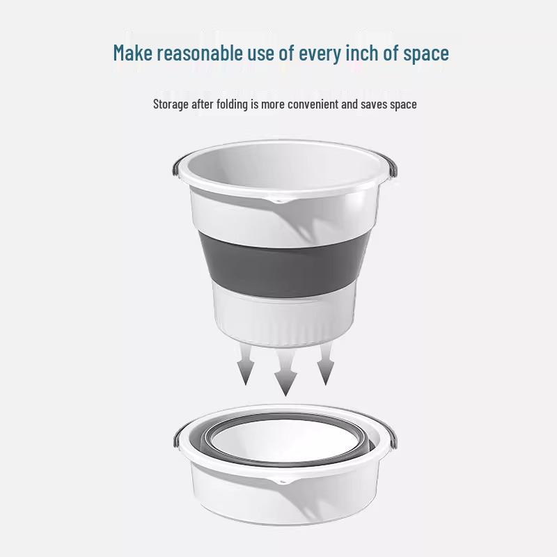 Portable Outdoor Folding Wash Bucket - Ideal for Fishing, Car, Travel, & Household Use