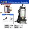 Stainless Steel 220V Small Submersible Water Pump for Household, High Head, Agricultural, and Sewage Use.