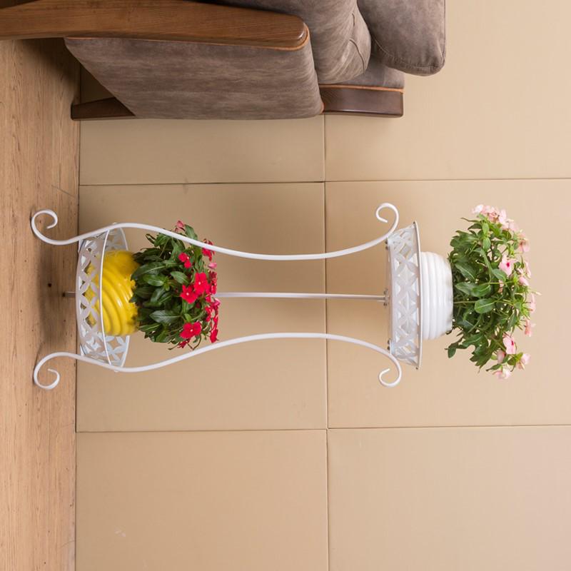 European-Style Multi-Layer Iron Flower Stand for Indoor and Balcony Use