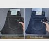 Men's Full-Bottom Printed Stretch Jeans - Thick Autumn/Winter Casual Straight Pants, Trendy and Comfortable