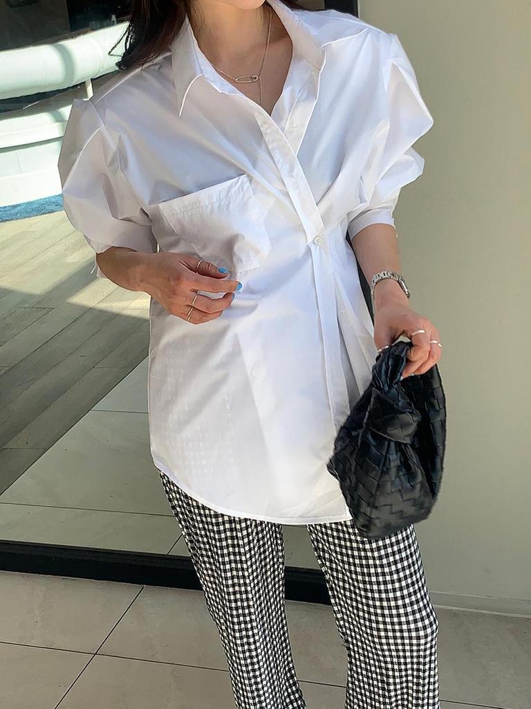 Korean Chic Stylish Women's Loose-Fit Shirt - Spring/Autumn Trendy BF Lazy Style