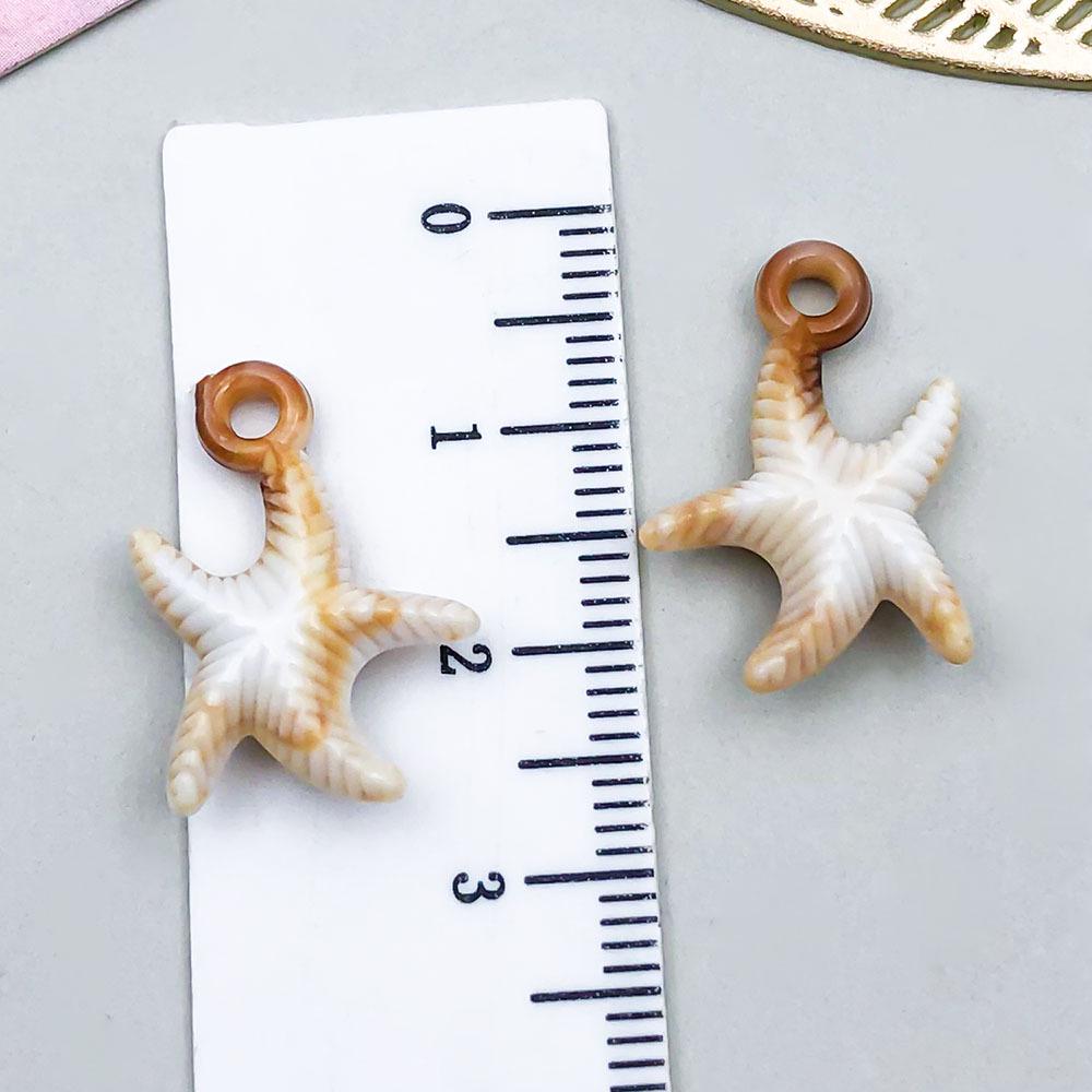 New Acrylic Ocean Conch & Starfish Pendant Charm for DIY Bracelets & Necklaces
