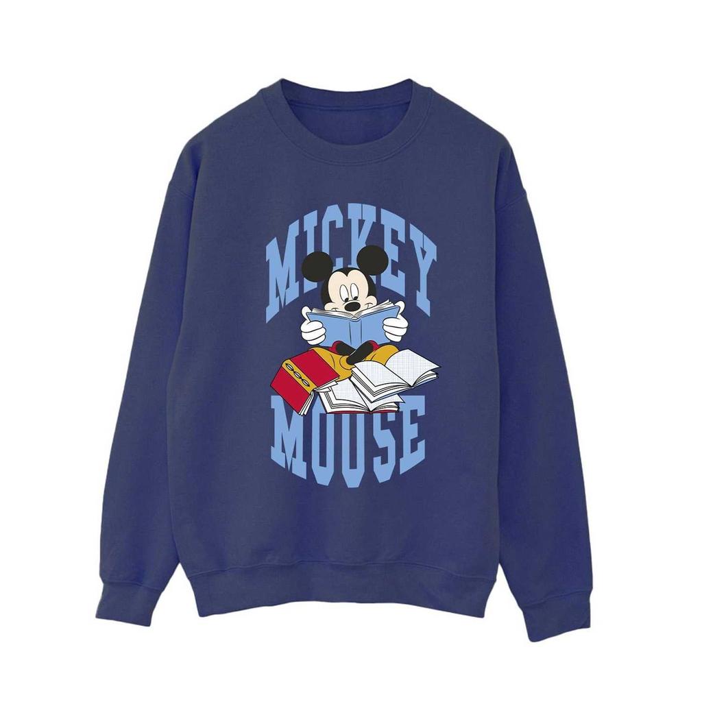Disney Womens/Ladies Mickey Mouse Reading Books Sweatshirt