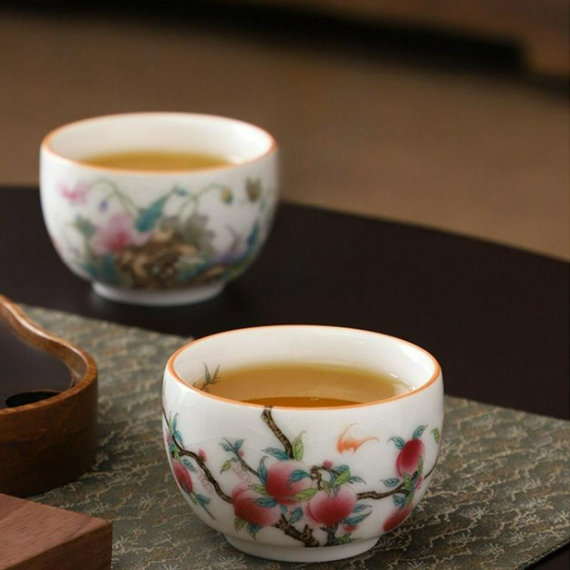 Janpanese Style Ceramic Teacup Handmade Portable Ceramic Tea Cup Household Exquisite Master Cup Tea Teaware Accessories New