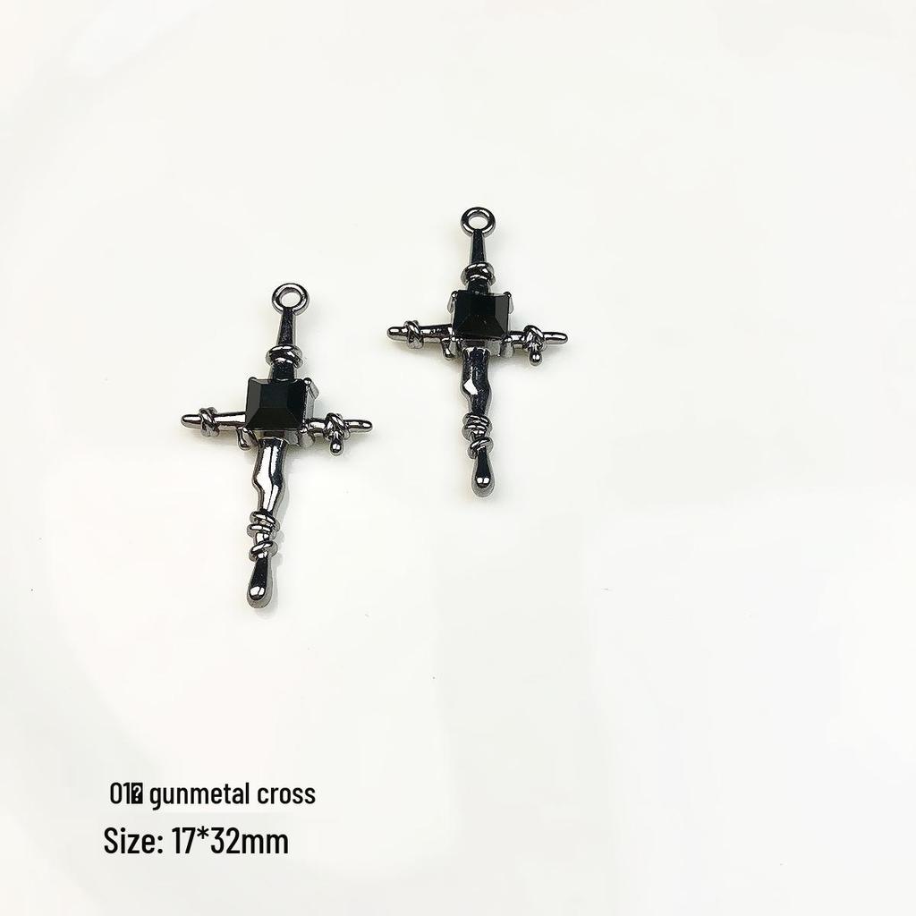 Y2K Heart & Butterfly Alloy Pendant Charm Necklace with Flowers & Rabbit - DIY Beading Accessory