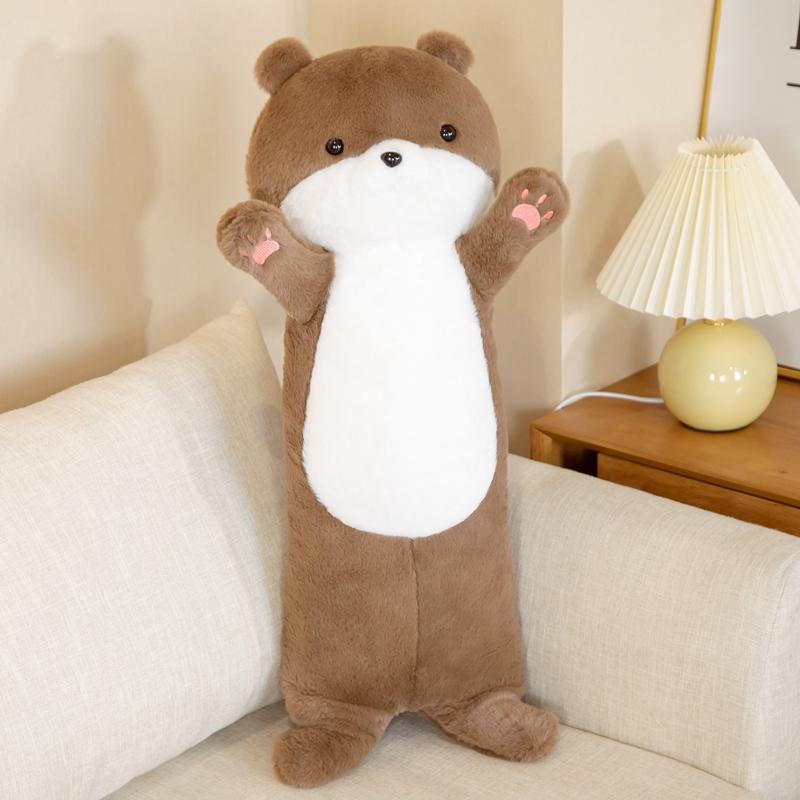 80cm Großes Langes Seeotter Plüschtier Weiches Kuscheltier Niedliche Otterpuppe Baby Kind Beruhigungskissen Weihnachtsgeschenk Mädchen Anime Plüschtier