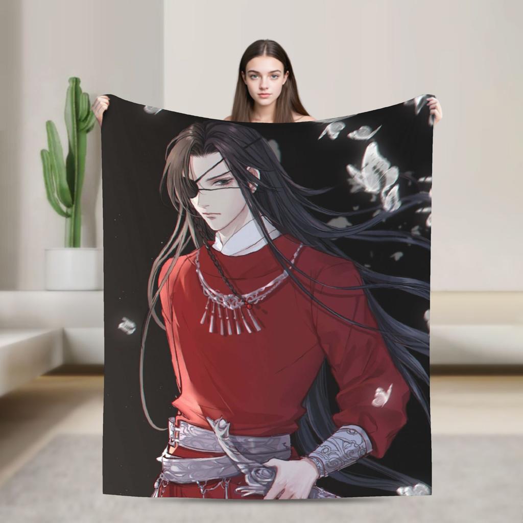 Tian Guan Ci Fu Blankets Anime Yaoi Lgbt Boy Love Plush Vintage Warm Throw Blanket for Bedding Lounge Autumn/Winter