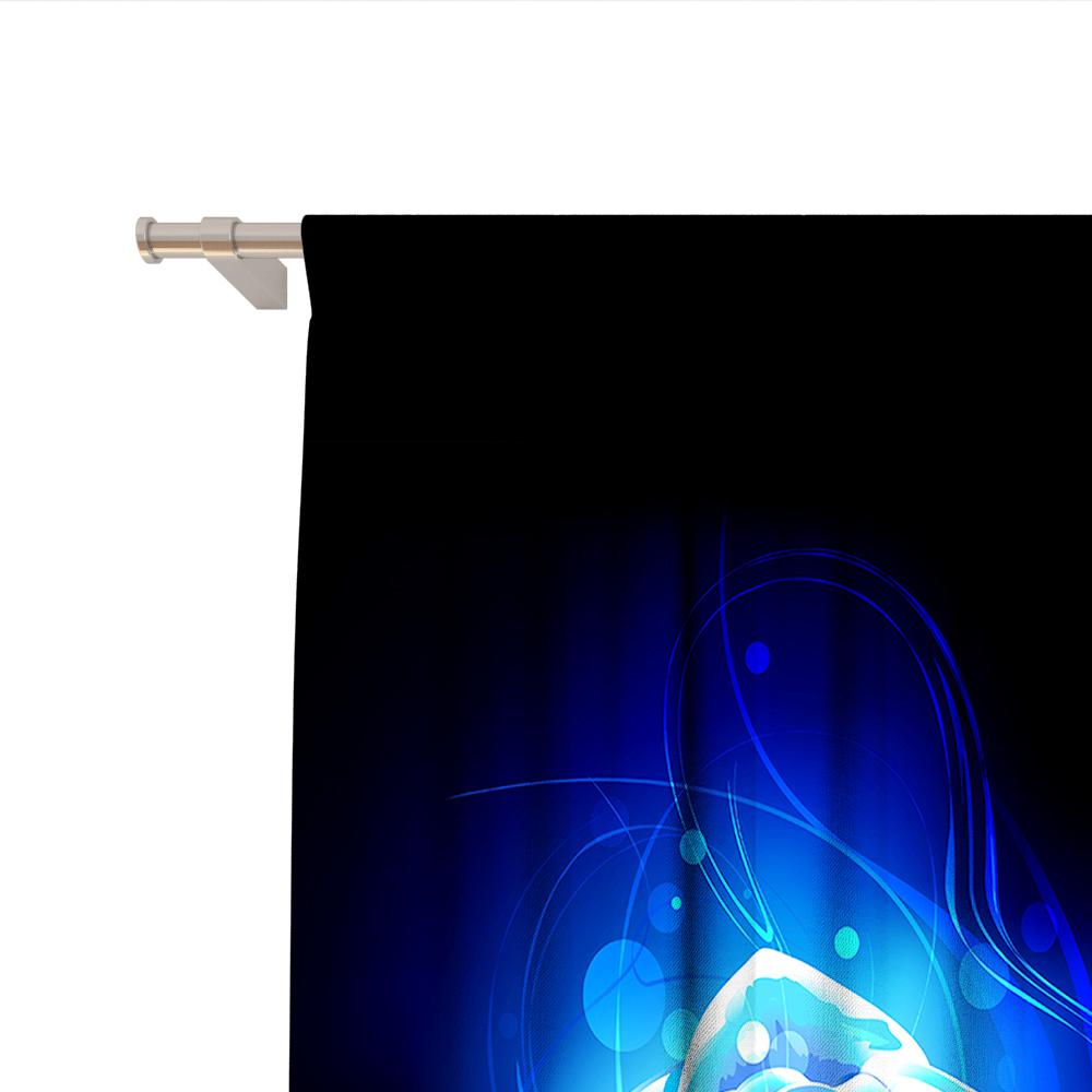 2 Stück Heimdekorationsvorhänge mit romantischen Paarelementen und Stangentaschenvorhängen, geeignet für Küchen, Cafés, Wohnzimmer