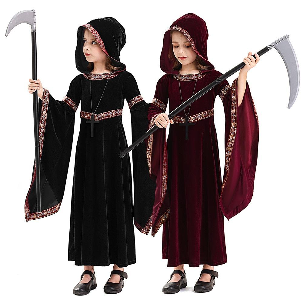 Kinder Halloween Cosplay Kostüm Unisex Jungen Mädchen Langarm Oberteil und Hose Set Kostüm für Party Karneval Feiertag