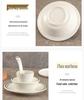 Melamine Four-Piece Table Set: Imitation Porcelain Plastic Bowls & Plates for Restaurants and Hotels