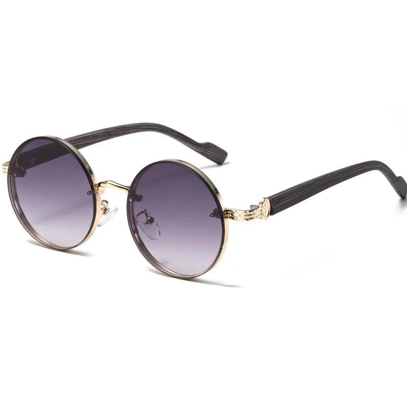 Men Classic Metal Sunglasses Fashion Trendy Uv400 Eye Protection Sun Glasses Women Unisex Retro Vintage Punk Goggle Shades