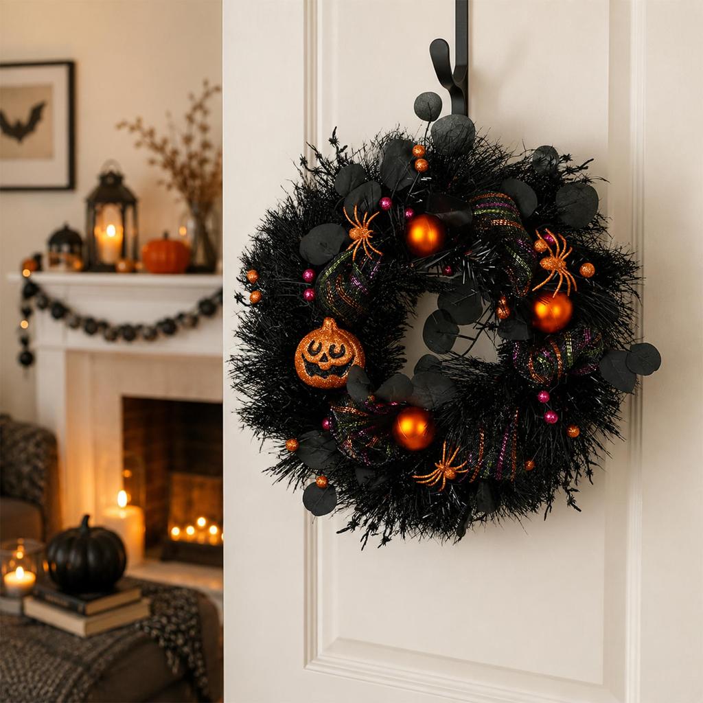 Home Decor Wreath with 45 Hanging Ornaments for Wall Door Decoration