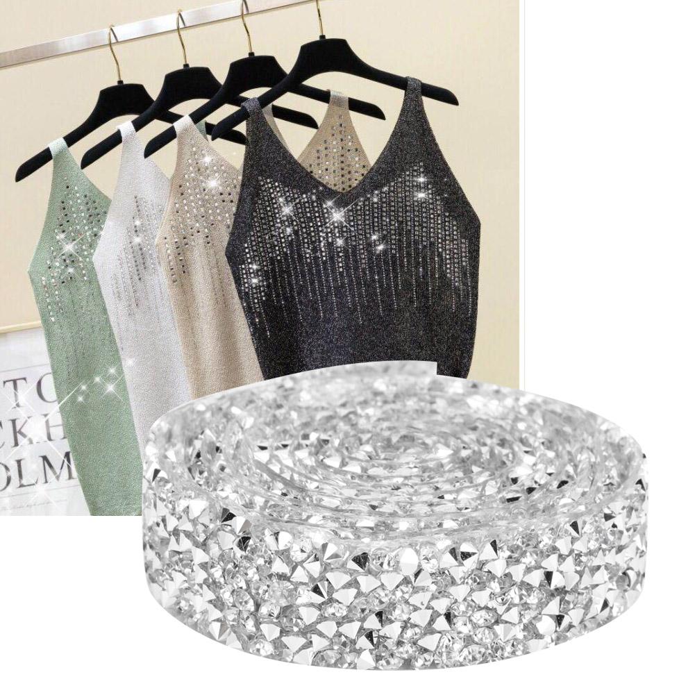 

5 ярдов хрустальная сетка из цепочек со стразами, аппликация на свадебное платье, отделка обуви (Серебряный) серебряный