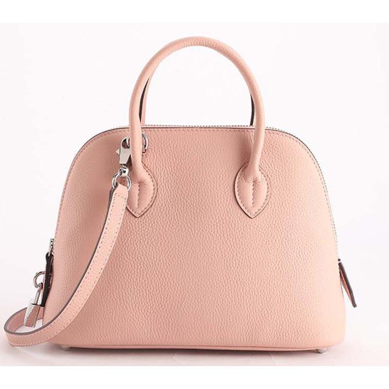 Cowhide Shell Bag, A Niche High-end Bowling Bag, A Mini Hand-held Single-shoulder Crossbody Women's Bag