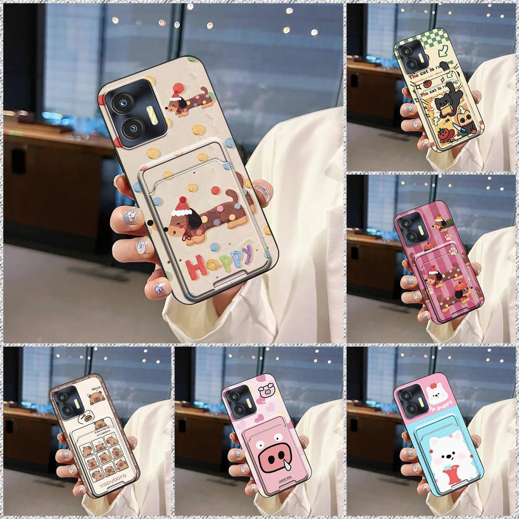 Card slot Anti-dust Phone Case For Oukitel C35/C36 Dirt-resistant TPU Cute Full wrap protective Soft case Shockproof