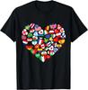 Flags of Countries of The World International Flag Heart Gift Unisex T-Shirt