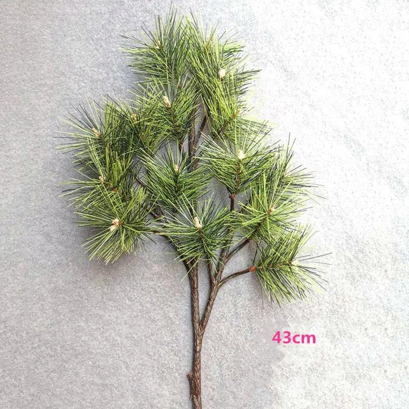 

Оптовые Искусственные Растения Сосновая Ветка Рождественский Венок DIY Аксессуары Зеленая Пластиковая Ветка Отель Новый Год Дом Декор