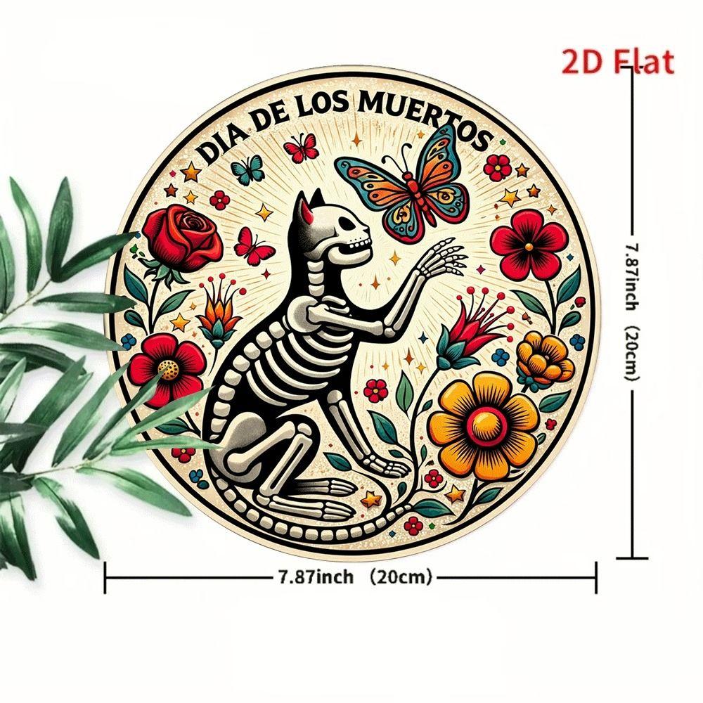 Metal Cat Wall Decor Tin Sign Gift For Friend 15x30cm Vintage Home Art