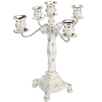 European Vintage Home Candelabra Embossed Candle Holder Dinner Table Wedding Ornaments