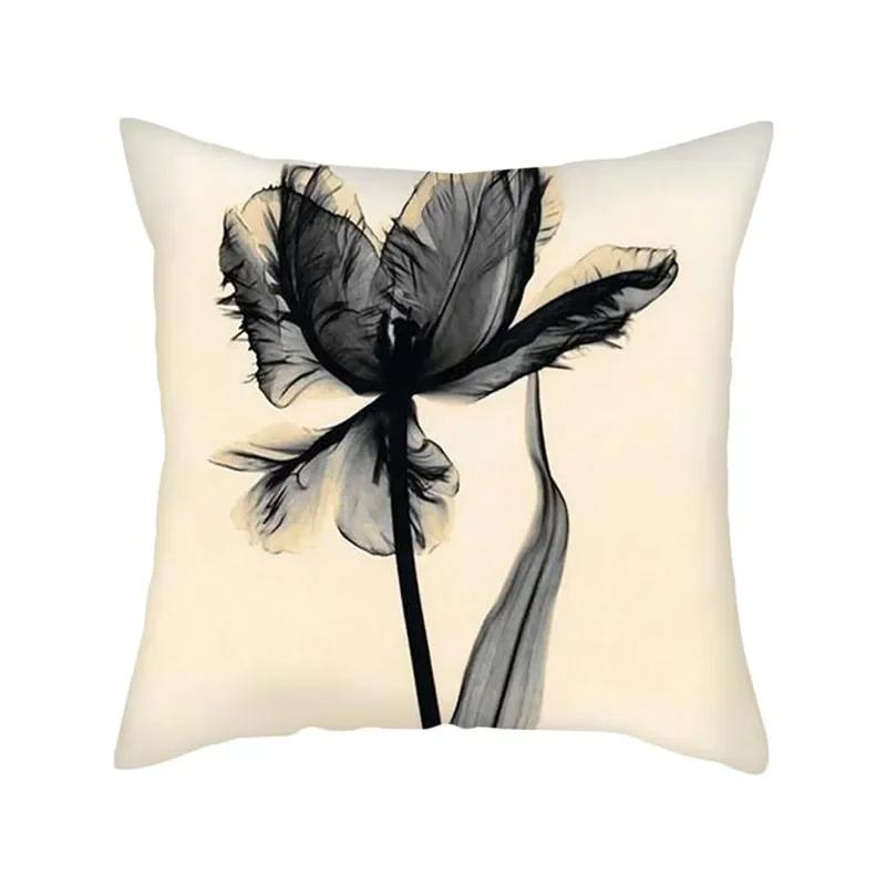 

Pink White Pattern Gift Pillow Covers Flower Pattern Cushion Cover for Home Sofa Decorative Throw Pillowcase 45*45cm 16x16Inch