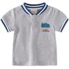 Boys' Summer Short-Sleeved T-shirt Children's Half Sleeve Polo Shirt Baby V Neck Silm Tops Baby Print Flower Box Horse Clothes